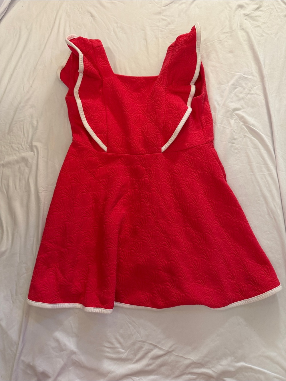 Janie and Jack Red Dress with White Trim